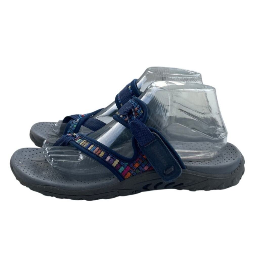 Womens Skechers Reggae Mad Swag Synthetic Flip Flop Thong Sandals Blue Size 9